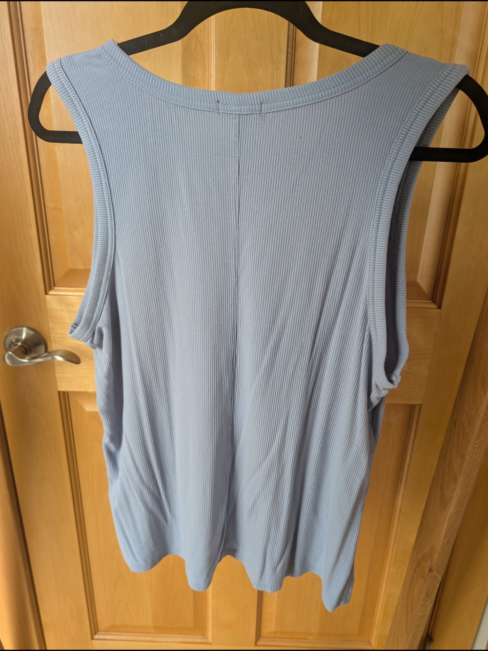 Halogen Pale Blue Ribbed Tank - Picture 4 of 4
